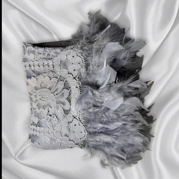 Lipsy VIP Gray Lace Feather Dress: Halterneck Mini Cocktail Dress - Etsy
