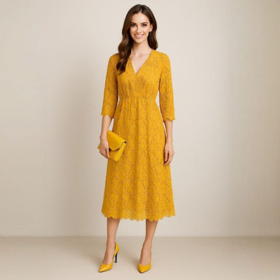 knee length dresses for ladies Lace Corset Shapewear Midi Dress | Side-Slit Hourglass main image 1