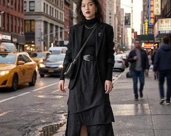 Danish Design Avantgarde Asymmetrischer Midi Rock Größe S M