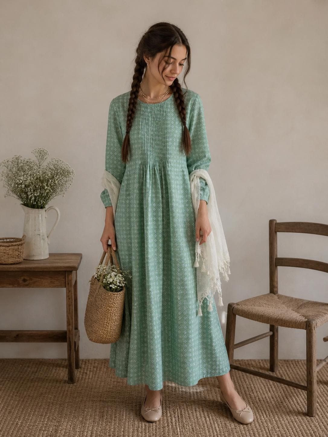 how to style mint green dress All The Fun Mint Green Floral Midi Dress – Shop the Mint main image 0