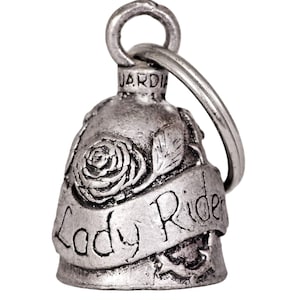 Guardian Glocke Lady Rider + Aufhänger, Gremlin Glocke, Motorrad Glocke, Biker Glocke, Motorrad Glocke