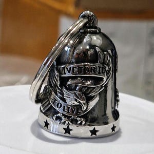Guardian Bell Live to Ride Ride to Live, Gremlin Bell, motorcycle bell, biker Bell, key, good luck charms,motorcycle guardian bell,bike bell