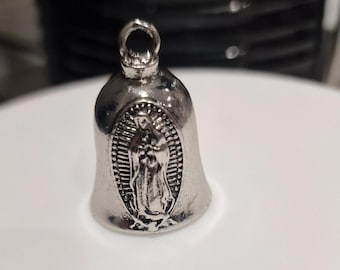 Virgen Mary Guardian Bell: Motorcycle Gremlin Bell, Stainless Steel