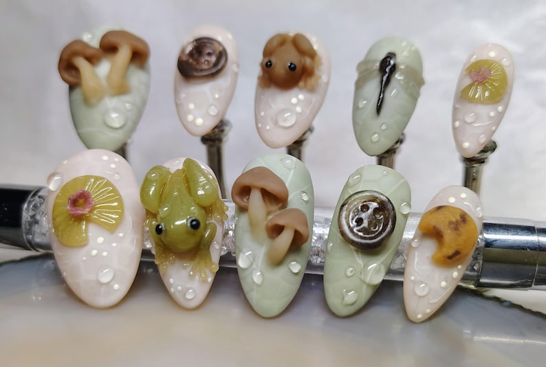 Toad Nails Frog and Toad Are Friends Inspired Press on Nails - Etsy
