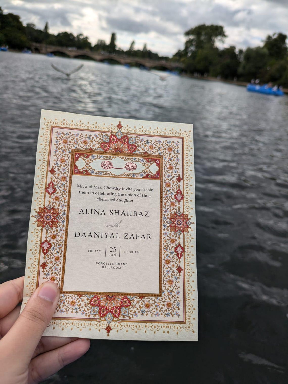 Mughal Wedding Invite, Modern Indian Wedding Card Design , Elegant ...