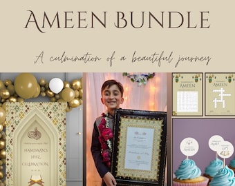 Hafiz party decor, Ameen celebration printables, DIY Alim Islamic Graduation digital bundle