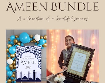 Hafiz party decor, Ameen celebration present, Hifz mabroor party, Alim Islamic Graduation Frame, Ameen bundle, Khatam Quran digital template