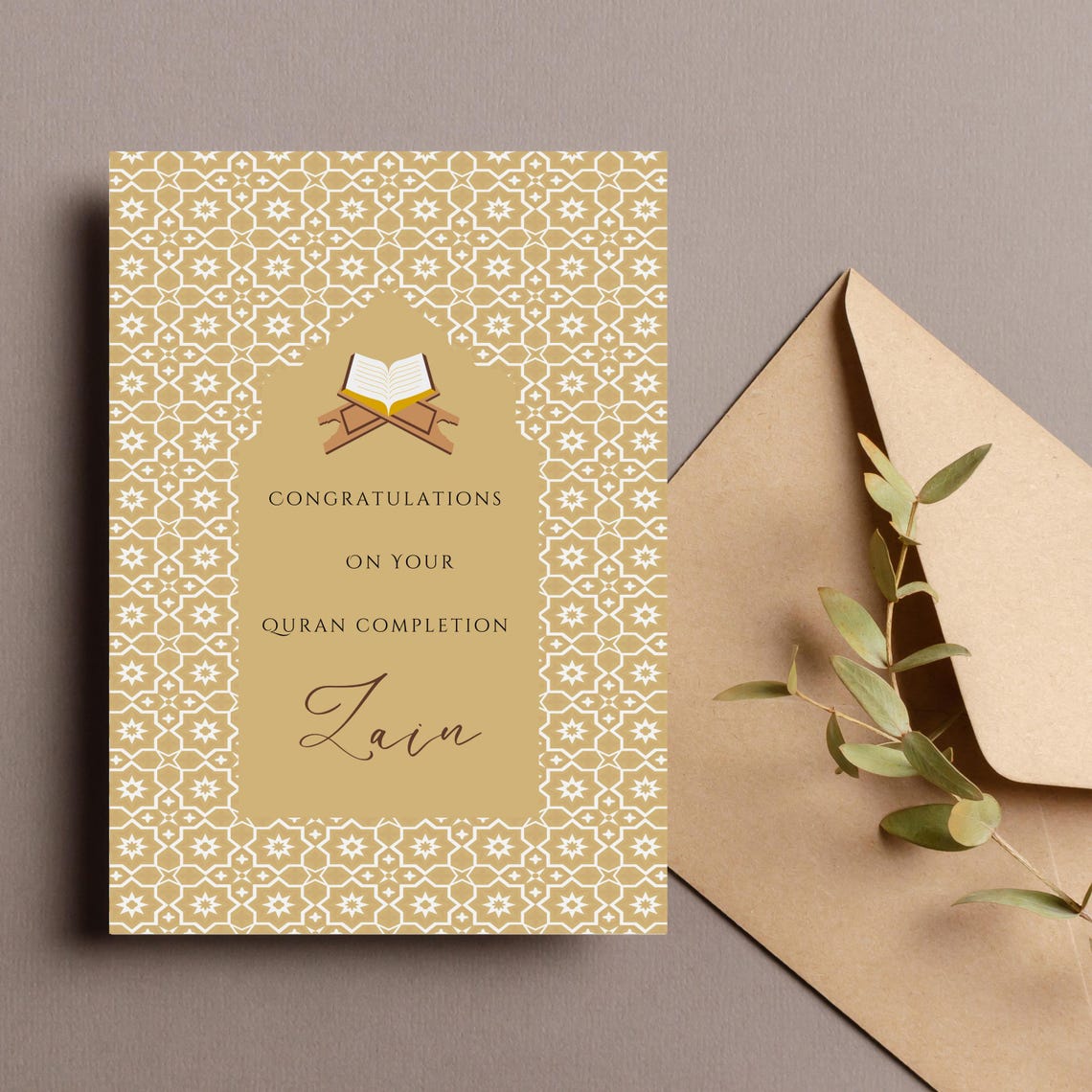 Khatm Quran Completion Card, Ameen Ceremony Digital Keepsake, Khatam Quran ...