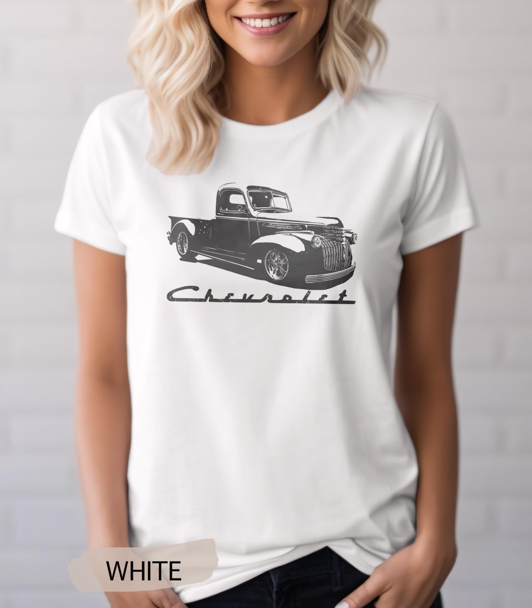 T-shirt Vintage Chevrolet Rouge - Hanes, Taille M Homme, Design Rétro, Neuf Sans étiquette