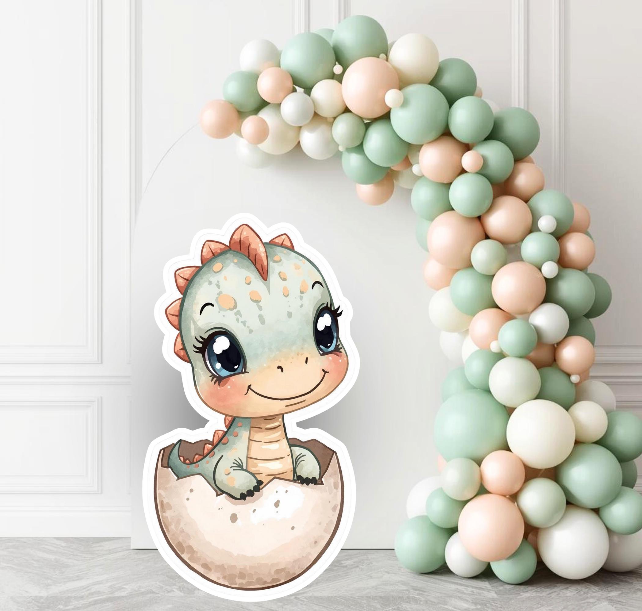 Big Cute Dinosaur in Egg Cutout Decor, Printable Baby Shower & Birthday ...