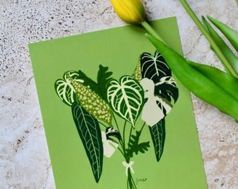Illustration of a bouquet of plants, A5 format