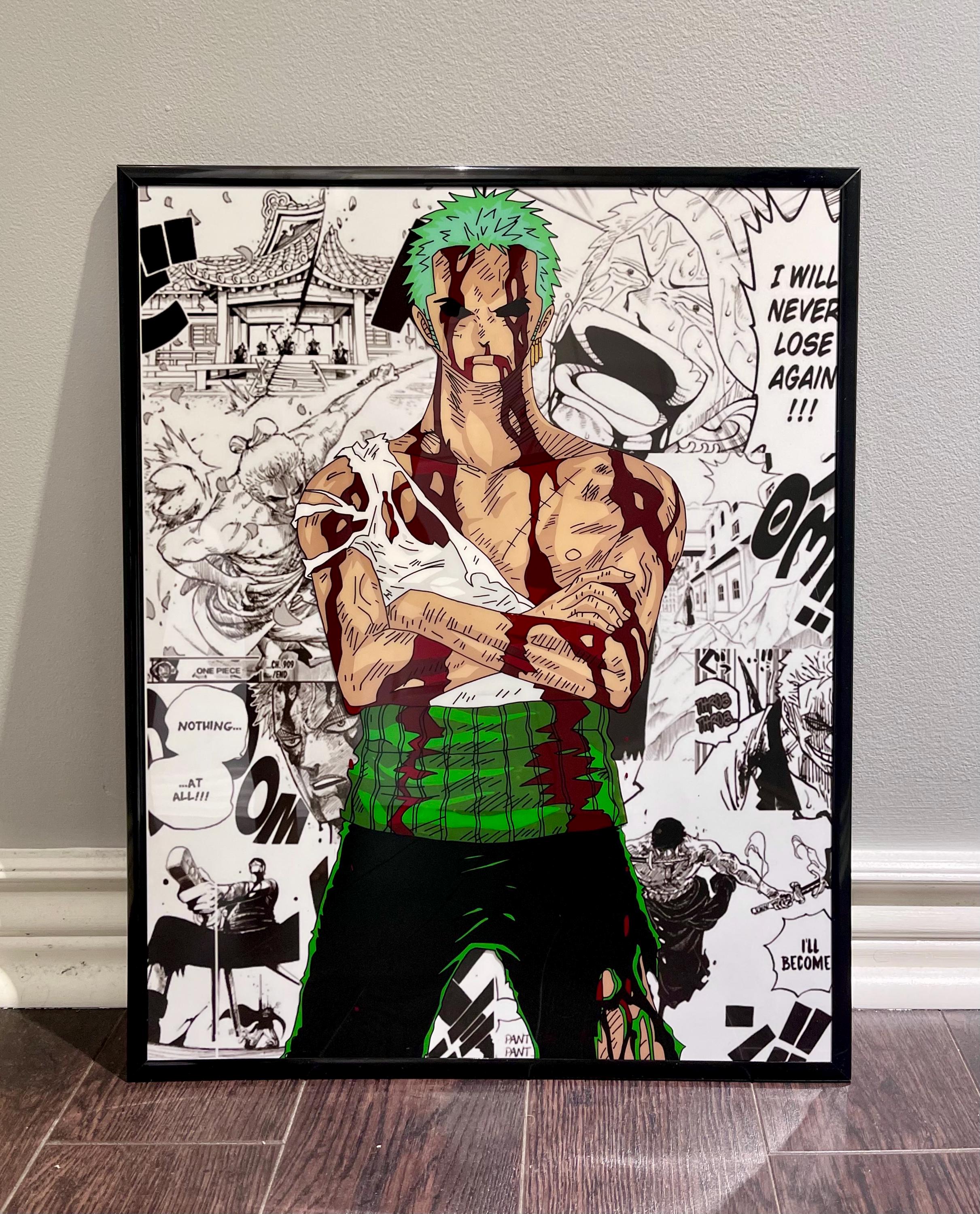 Roronoa Zoro Handmade Painting One Piece Anime Manga - Etsy