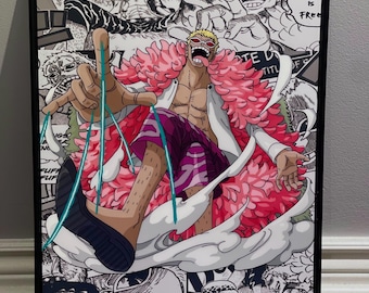 Doflamingo Handmade Painting One Piece Anime Manga