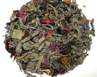 Blue Dragon Berry Green Tea - Loose Leaf