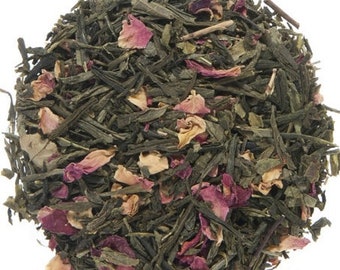 Organic Sencha Cherry Rose Green Tea - Loose Leaf