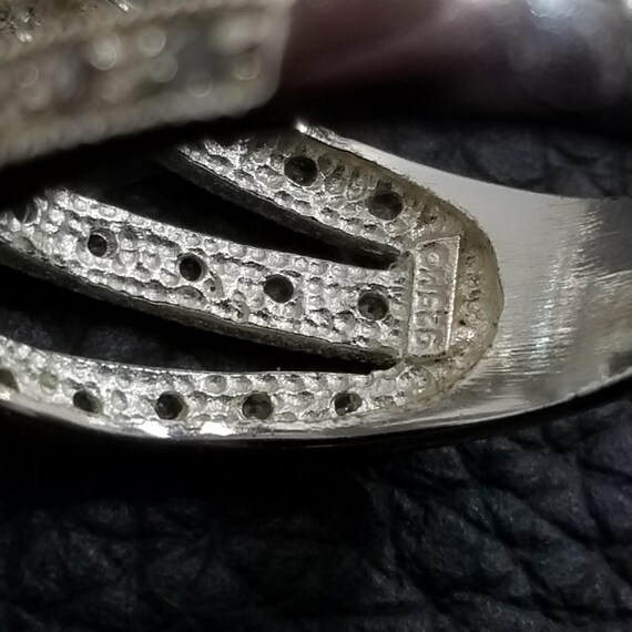 Vintage 925 Solid Sterling Silver Triple Band Pri… - image 7