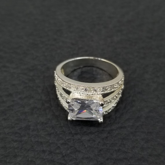 Vintage 925 Solid Sterling Silver Triple Band Pri… - image 4