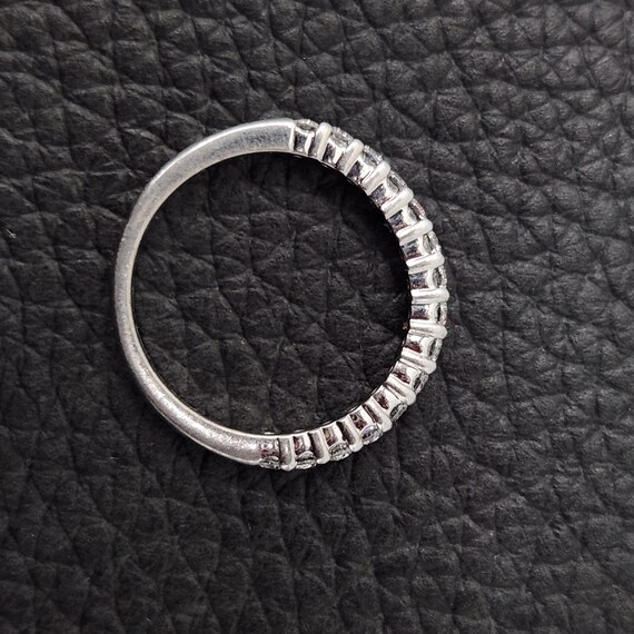Vintage 925 Solid Sterling Silver Pave Set Half E… - image 6