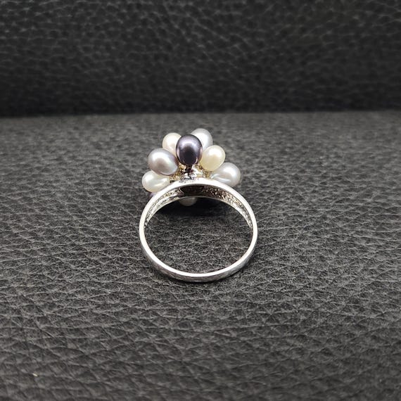 Vintage 925 Solid Sterling Silver Multicolor Pear… - image 4