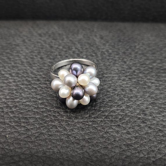 Vintage 925 Solid Sterling Silver Multicolor Pear… - image 2