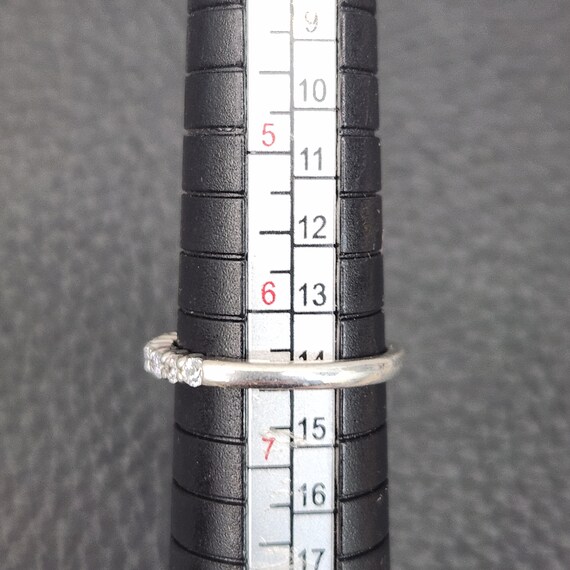 Vintage 925 Solid Sterling Silver Pave Set Half E… - image 8