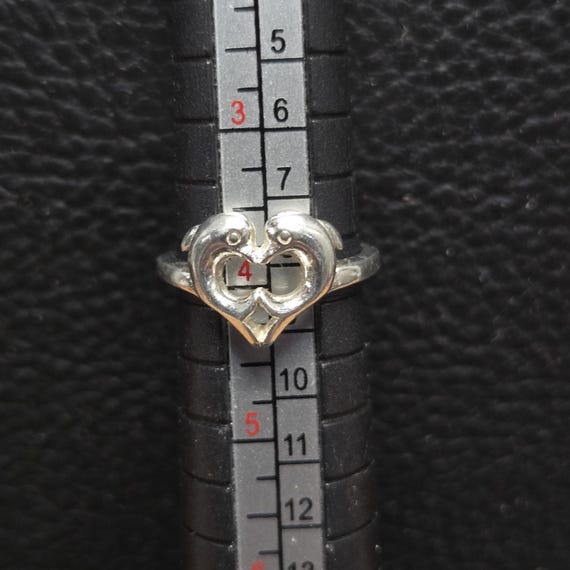 Vintage 925 Solid Sterling Silver Two Dolphin Hea… - image 6