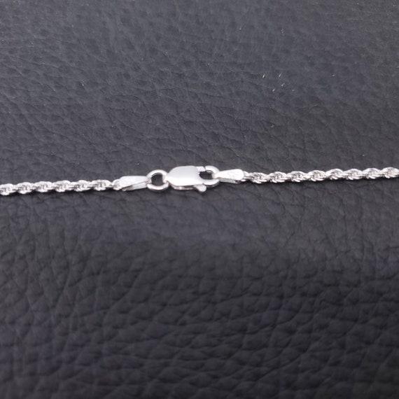 Vintage 925 Sterling Silver Braided Rope Chain Ne… - image 4