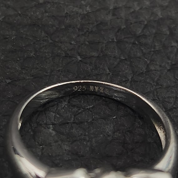 Vintage 925 Solid Sterling Silver Ruby Floral Hal… - image 7