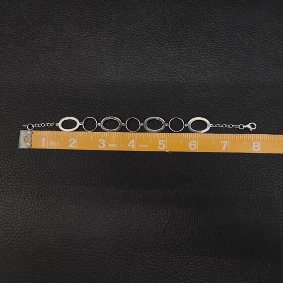 Vintage 925 Solid Solid Sterling Silver Oval & Ci… - image 6