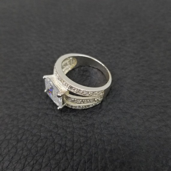 Vintage 925 Solid Sterling Silver Triple Band Pri… - image 1