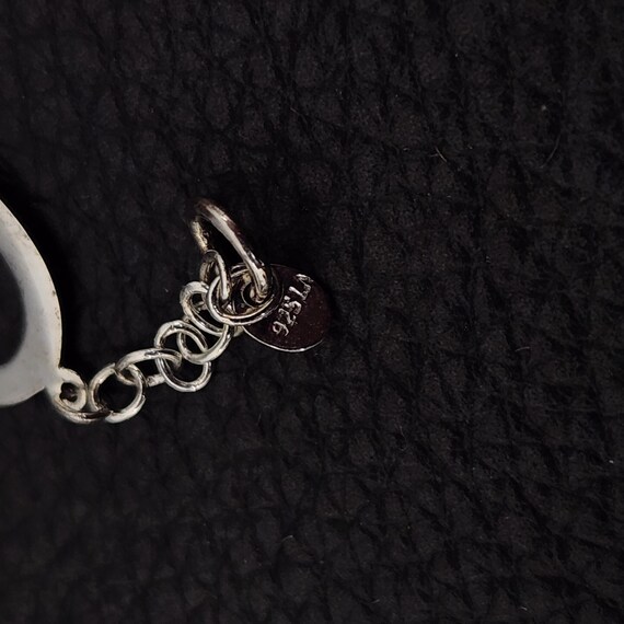 Vintage 925 Solid Solid Sterling Silver Oval & Ci… - image 5