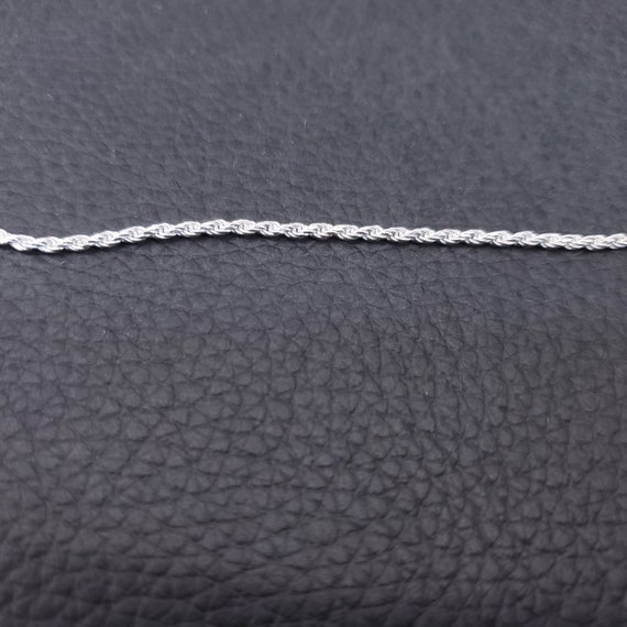 Vintage 925 Sterling Silver Braided Rope Chain Ne… - image 3