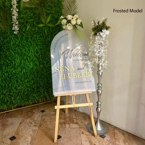Arched Wedding Sign - Gold Welcome Sign - Wedding Reception Signage - Welcome to the Wedding - Wedding Stationery