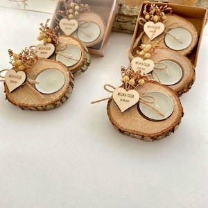Bulk Wedding Favors for Guests, Wood Favors Candles, Rustic Wedding Favor, Bridal Shower Favors