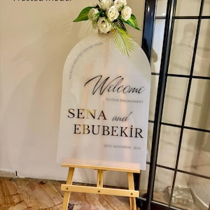 Arched Wedding Sign - Gold Welcome Sign - Wedding Reception Signage - Welcome to the Wedding - Wedding Stationery