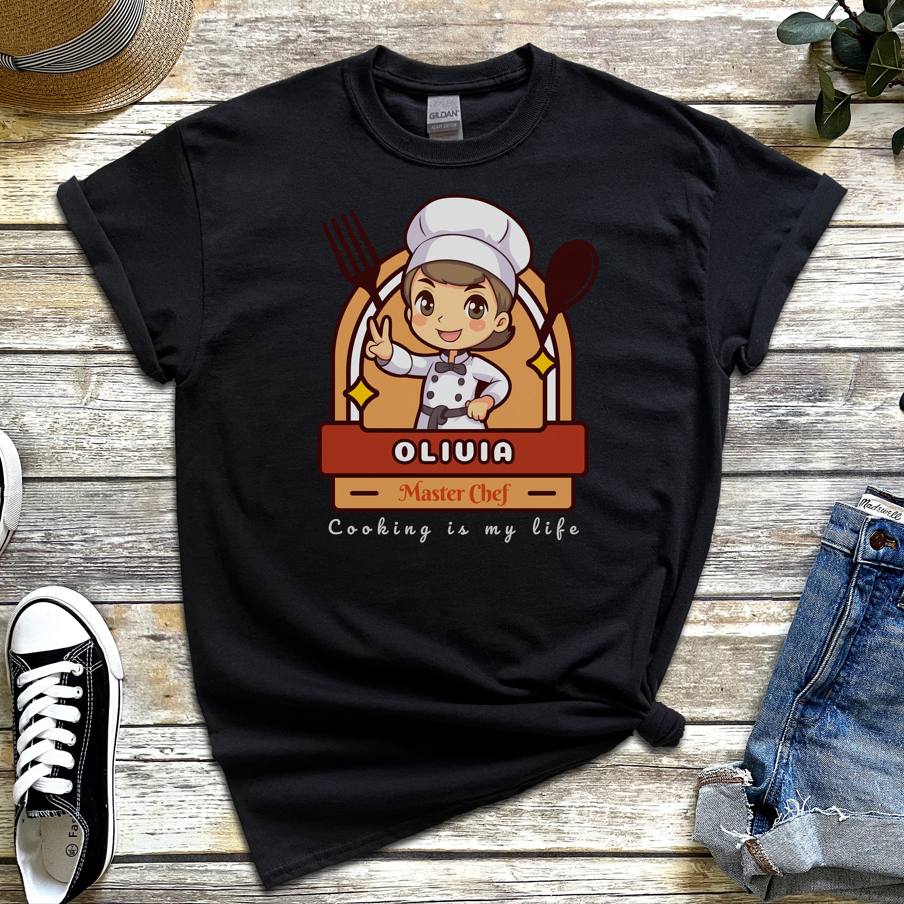 Discover Chef Personalized Name T-shirt | Custom Name Tshirt