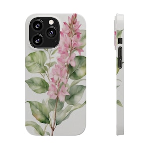 Pink Flower Watercolor Painting Phone Case For iPhone 15 14 13 Pro Max 12 Mini 11 7 8 Super-Slim Phone Cover FREE SHIPPING!