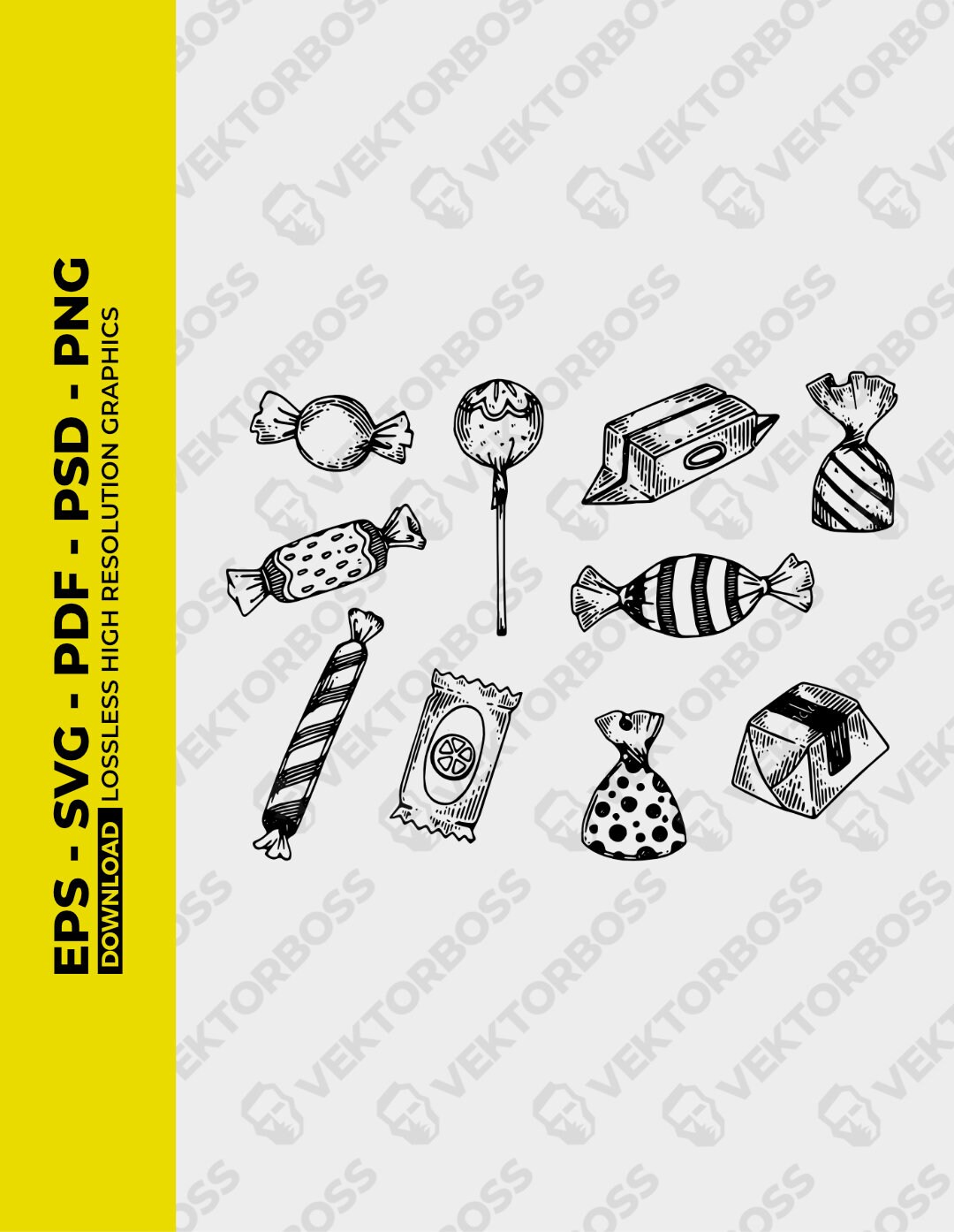 Candy SVG Candy Bundle SVG Candy SVG Easy to Edit - Etsy