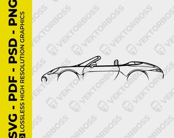 Porsche 991 Cabriolet SVG, silueta de coche, dxf, psd, eps, archivo digital