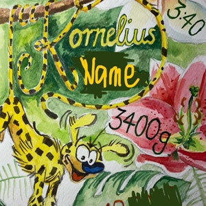 Aquarell zur Geburt
