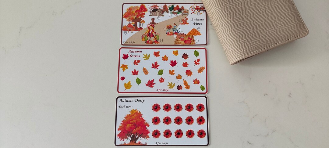 Fall/autumn PDF Saving Challenge | Set of 3 | A6 Size Saving Challenge ...