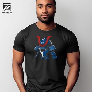 Baseball Boy Battle Samurai Helmet Unisex Tee, Shohei Ohtani graphic tee, Gift for Dodgers sports fan, Japanese baseball Tee