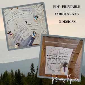 Printable PDF Cards to pass out with Little Jesus Mini Jesus dolls figurines. Perfect for Religious Decor Church displays.