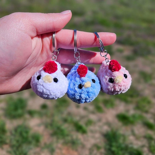 Crochet Chicken Keychain | Keyring | Handmade | Custom | Baby Chicken | Hen | Cute | Mini Chicken | Amigurumi | Gift | Keys | Small