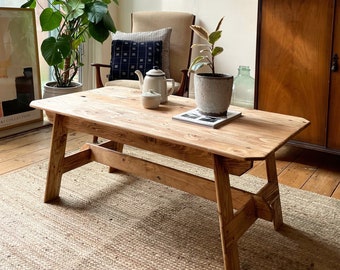 Reclaimed Wood Coffee Table | Rustic | Traditionally-joined | Handmade From Reclaimed Pallets and Scaffold Board