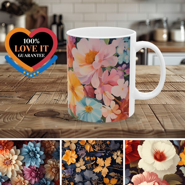 Watercolor Floral Mug, Beautiful Flower Arrangement Coffee Mug, Flower Design, Breakfast Mug, Most popular Mug, Gift for her, Spring Decor