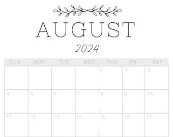 August calendar 2024