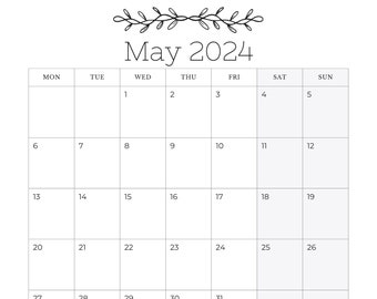 May Calendar 2024