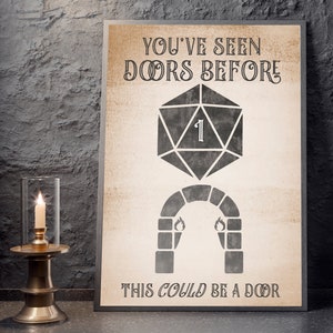 Nat 1 Poster | Fantasy Poster | RPG Wall Art | Role Playing Fantasy Art | 20 Sided Dice Poster