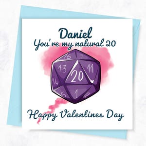 Nat 20 バレンタインデー カード | バレンタインデー カード | 記念日カード | DND 記念日カード | DND バレンタインデー カード | ファンタジー カード